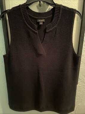 J.Jill Wearever Collection perfect black v-neck sweater vest, NWOT